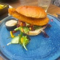 Vegan visburger at Waddengenot Aan Zee in Groningen