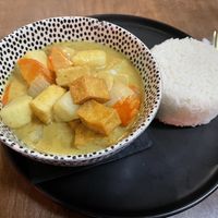 Yellow curry with tofu  at BODHI in Old Hickory