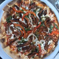 Vegan socca pizza   at Del Friscos in Dollard-des-ormeaux