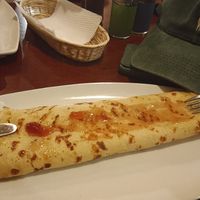 Pancake with jam at El Encuentro - Santa Catalina in Cusco