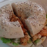 BBQ Sweet Potato Bagel at Goodies Berlin - Friedrichshain in Berlin