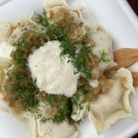 Russian pierogis (pierogi ruskie) at Wege Polka in Warsaw