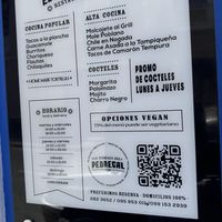 Menü   at El Pedregal Azteca in Cuenca