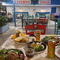 fava beans and stuffed peppers, both excellent!  at Timos Taverna in Igoumenitsa