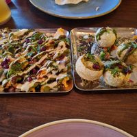 Palak Chaat and Panipuri at Namaste Village in Oxford