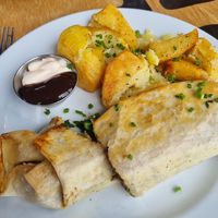 Vegan burrito..after I had cut into it at Joe's Garage in Richmond