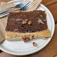 Coffee and pecan loaf at Bean & Bread Rogerstone in Newport