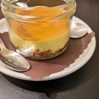 Mango vegan cheesecake at Cortese in Florence