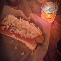 Hot dog at Fred's Dog House in Brooklyn