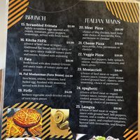 Menu   at Dahlak Eritrean Restaurant & Bar in Saskatoon