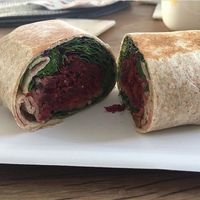 Beetroot falafel wrap at Goodies Berlin - Schlachtensee in Berlin