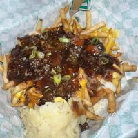 Beef and guinness Irish stew loaded friess  at Val's Vegan Kitchen in San Diego