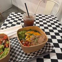 Rice Bowl - EGG AND REFRIED BEANS 🫘 SALSA 💃   at Val's Vegan Kitchen in San Diego