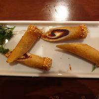 Sesame rolls stuffed with red bean paste at Tofu Vegan - Charlotte in London
