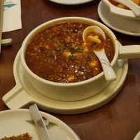 Silken tofu in spicy sauce at Tofu Vegan - Charlotte in London