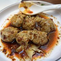 Wontons in a spicy sauce  at Tofu Vegan - Charlotte in London