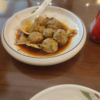 Wontons in house special sauce at Tofu Vegan - Charlotte in London