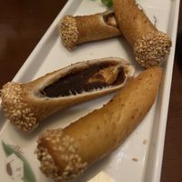 Dessert, rolls with red bean paste   at Tofu Vegan - Charlotte in London