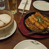 No. 32 and steamed buns at Tofu Vegan - Charlotte in London