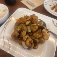Gong pao king oyster mushrooms   at Tofu Vegan - Charlotte in London