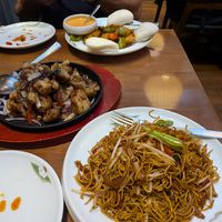 Noodles, sizzling cauliflower and tofish at Tofu Vegan - Charlotte in London