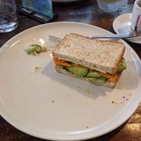 Pumpkin avocado sandwich with mustard and cheese at Sunny Coral  in Tokashiki