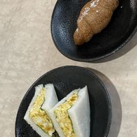 Egg mayo sandwich & salt bread roll  at MERCY Vegan Factory - Kyoto Station in Kyoto