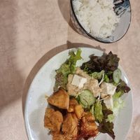 Sweet Fried Kurumafu and Rice (separate) at MERCY Vegan Factory - Kyoto Station in Kyoto