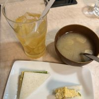 Egg salad, miso soup and homemade lemonade. Each INCREDIBLE. I’ve been craving an egg salad sandwich for years and this was perfect. Tastes exactly as remember.    at MERCY Vegan Factory - Kyoto Station in Kyoto