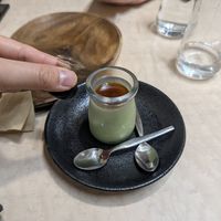 Matcha soy pudding at MERCY Vegan Factory - Kyoto Station in Kyoto