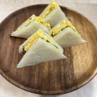 Egg sandwich - love the filling, would skip the bread  at MERCY Vegan Factory - Kyoto Station in Kyoto