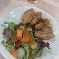 Fried chicken made out of similar to seitan   at MERCY Vegan Factory - Kyoto Station in Kyoto