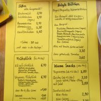 Menu Food at Sommerhaus KaffeeBar in Berlin