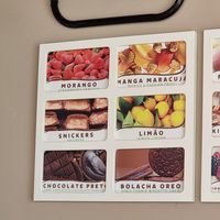 Sabores veganos, limão, manga maracujá, chocolato preto e morango at Cremositos Boavista in Boa Vista