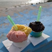 3 of the 4 vegan flavours at Cremositos Boavista in Boa Vista