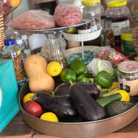 Produce for sale  at Kafeneio in Santorini