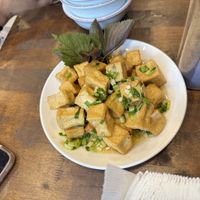 Scallion tofu  at Everyday Vegan in Da Nang