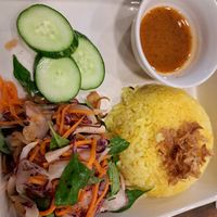 'Chicken'and rice at Everyday Vegan in Da Nang
