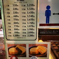 Prices list at Gozasoro - Takashimaya in Osaka