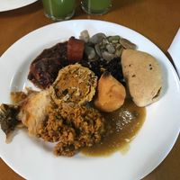 Hot dishes at O Vegetariano in Recife