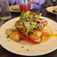 Bang bang cauliflower, salad and rice (rice not in the picture) at The View at Monktonhill Farm in Prestwick