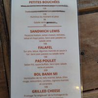 Menu at Lewis Cafe - TR in Trois-rivieres