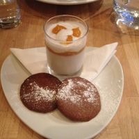 Coconut and passion fruit panna cotta (vegan) at Maitreya Social in Bristol