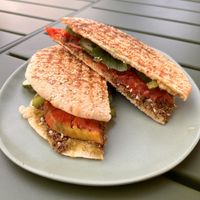Sesame sandwich   at Taza Sandwiches in Lisbon
