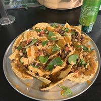 Sharable nachos! #Veganuary at Hidden Leaf Cafe in Columbus
