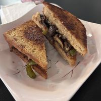 Cheesy steak grilled cheesee  at Hidden Leaf Cafe in Columbus
