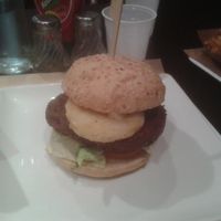 Raclette and seitan burger of the month at VG in Paris