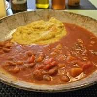 Polenta mit chili sin carne at Genuin Ristro in Merano