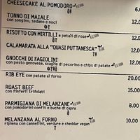 Menù con indicati i piatti vegani e vegetariani at La Gaba in Sartirana Lomellina