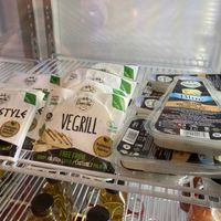 Vegan cheeses at Veganil in Paris